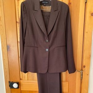 Deep brown pant suit